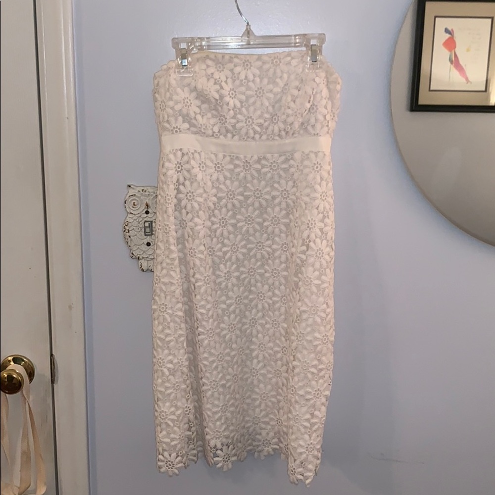 Lilly Pulitzer White Strapless Dress